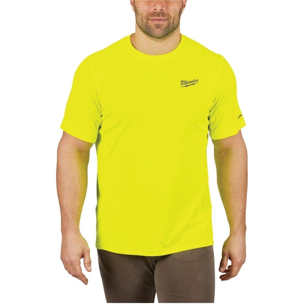 Milwaukee XL High Visibility Short Sleeve Men's Lightweight Performance Shirt